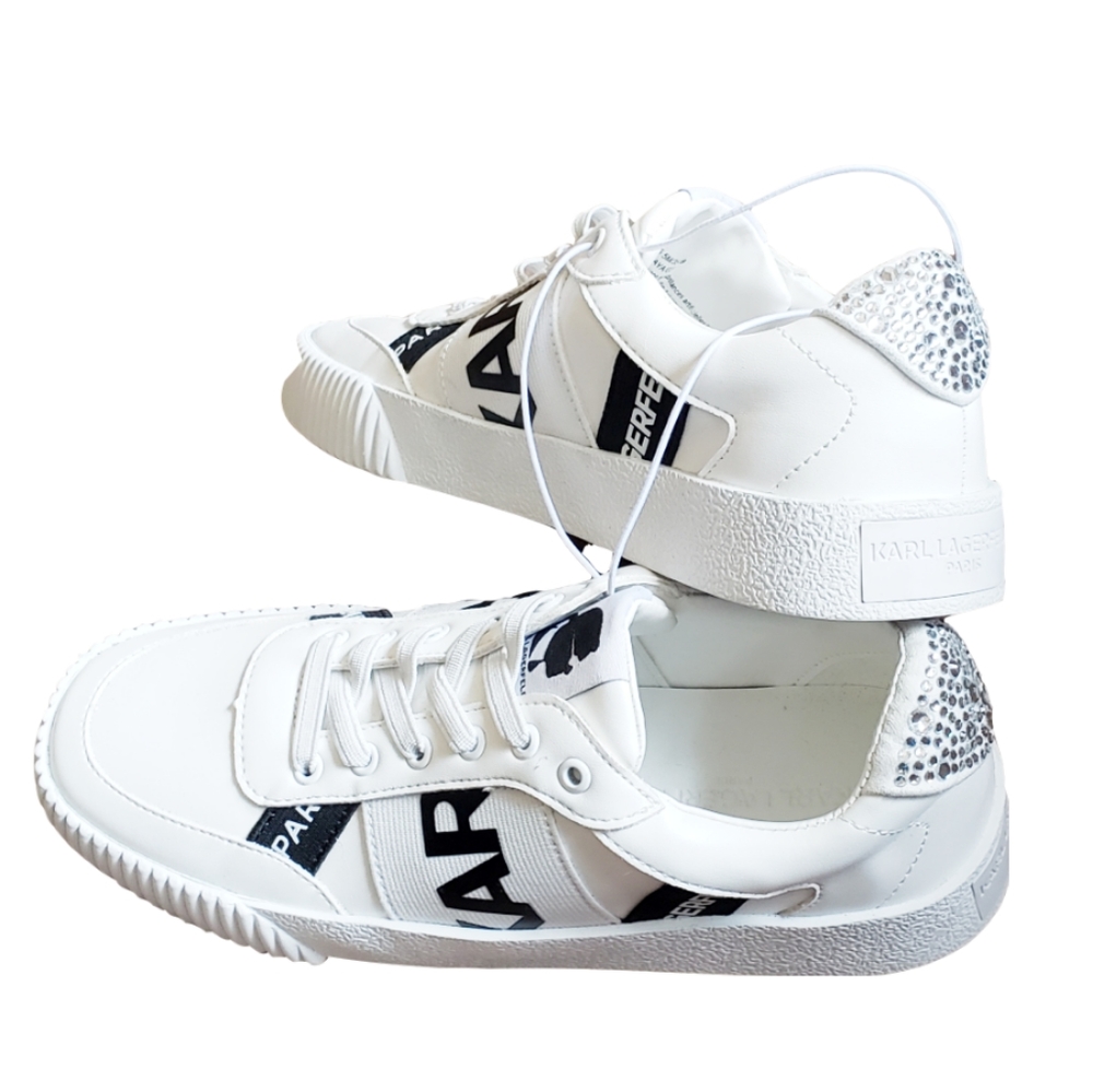 KARL LAGERFELD Jaylee Logo Printed Lace-Up Sneakers NEW NO BOX